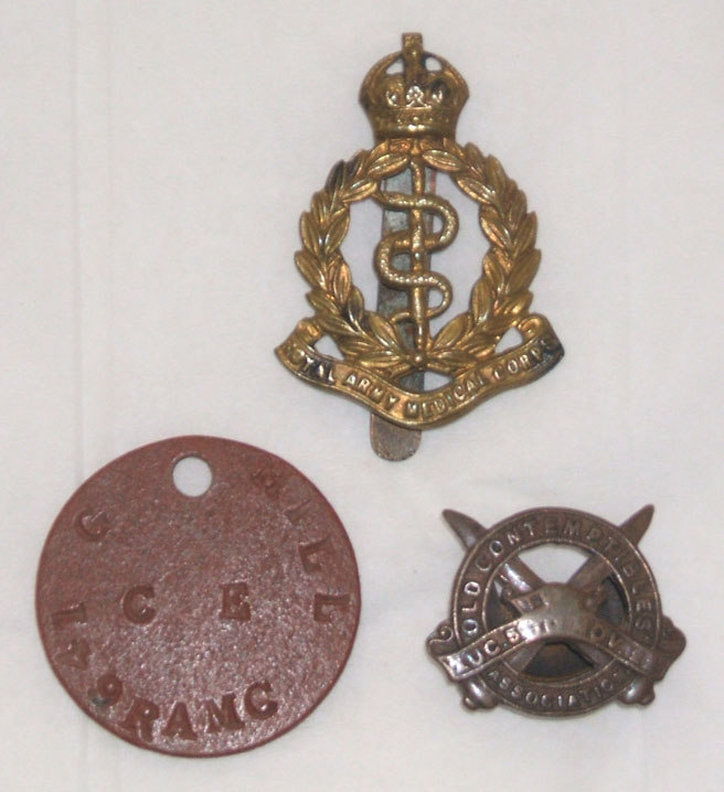 George's badges and dog tag